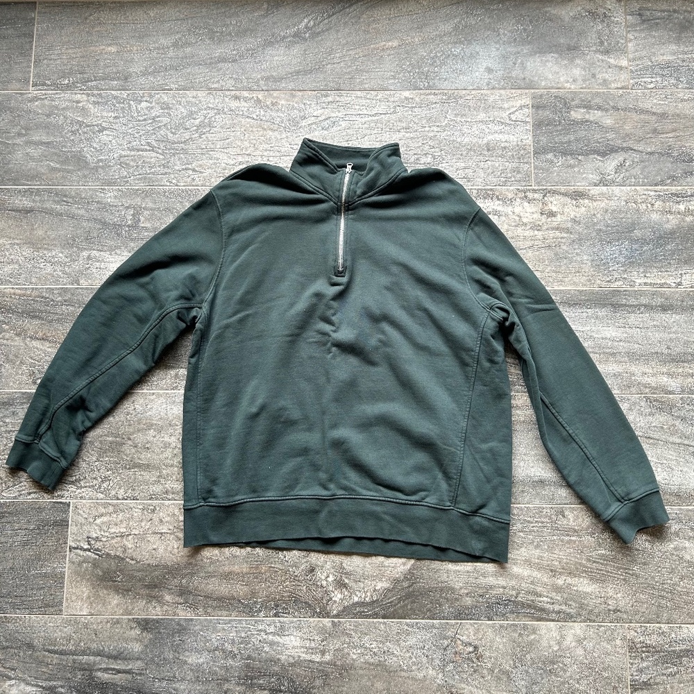Quarter ZIp Vintage Kanye West Yeezy Style Green Sweater